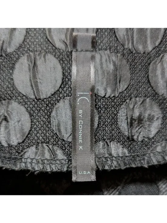 IC By Connie K Jacket Womens Large Black Textured Circle Made In USA Size L - Picture 4 of 7